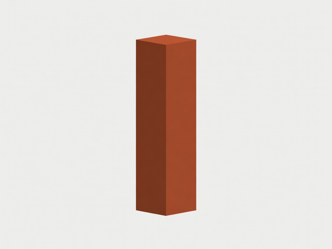 Abstract flat vector illustration of a stark monolith representing discipline